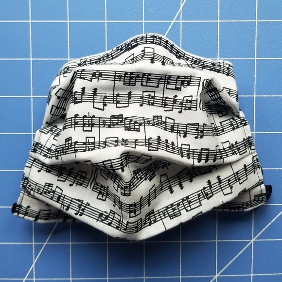 Hand Crafted Accessories - 2 for $14 sale! Face Mask - Music